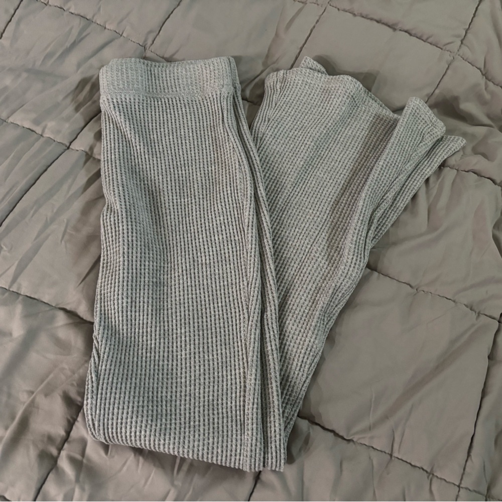 Aerie Waffle Knit High Waisted Flare Pants